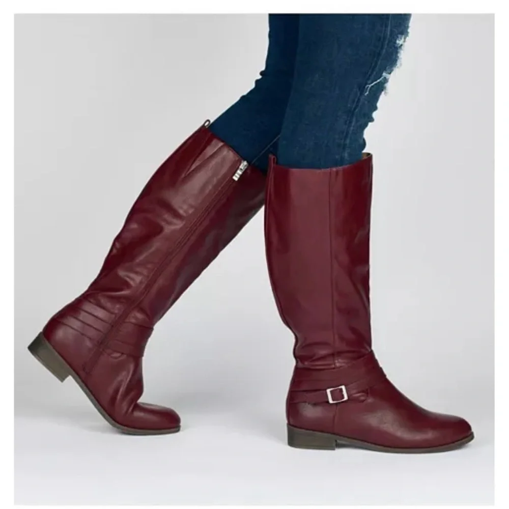 New Journee Collection Women's Ivie Extra Wide Calf Knee High Riding Boots 7.5